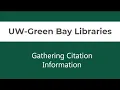 Gathering Citation Information from a Database