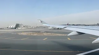 QR701 Taking off from Doha Hammad International Airport for JFK Terminal 8