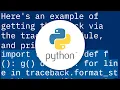 Print current call stack from a method in code