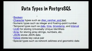 PostgreSQL Data Types