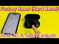 Bose QC Sports Earbuds How to Factory Reset Hard Reset Fix Problems