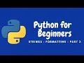 Python for Beginners in Urdu Hindi Tutorial 16 Strings Formatting - Part 2