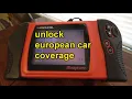 Snap On Modis european car coverage activation
