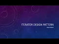 CIS 476 UMD Billal Asoufy Iterator Design Pattern