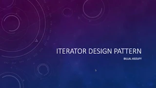 CIS 476 UMD Billal Asoufy Iterator Design Pattern
