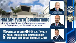 Hialeah Property Tax Assistance Community Event July 28