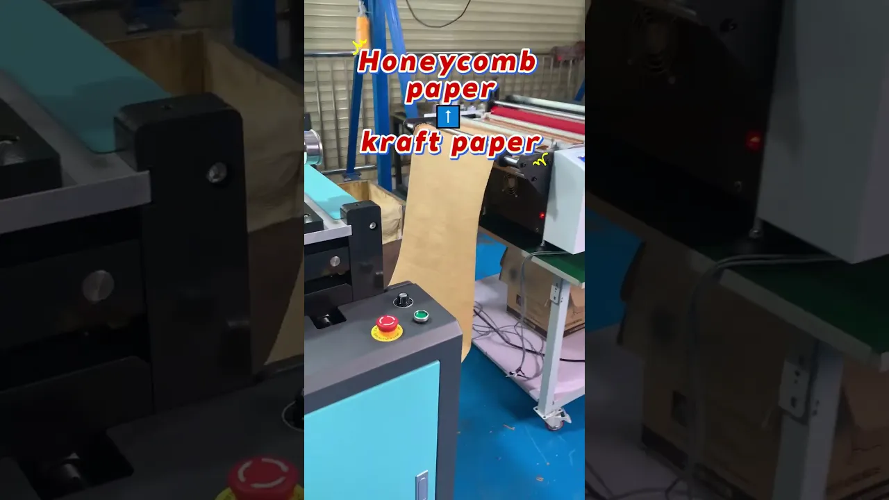 Honeycomb paper forming machine, makes eco honeycomb wrap, replace plastic packaging.