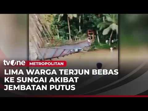 Jembatan Gantung Putus di Sukabumi, 5 Warga Terjun Bebas ke Sungai