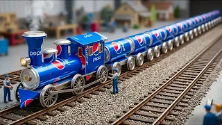 How to make an amazing train out of empty Pepsi cans! 🚂🥤DIY
