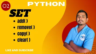 python set add function remove copy clear function hindi