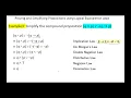 Proving and Simplifying Propositions using Logical Equivalence Laws