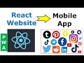 How to Convert React App or Website to Mobile App PWA Tutorial Desktop - Android