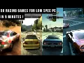 50 Best Car Racing Games for Low Spec PC in 5 Minutes