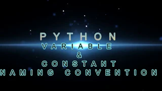 Variables and Constants in python Python tutorial