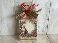 Vintage Christmas Print on a Hobby Lobby mini cutting board I love it