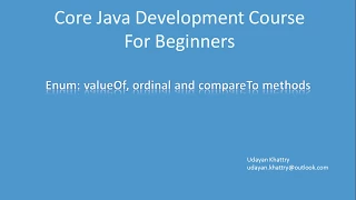 4 Enum valueOf ordinal and compareTo methods