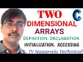 TWO DIMENSIONAL ARRAYS 2-D DEFINITION INITIALIZATION ACCESSING C-PROGRAMMING -Lec--35