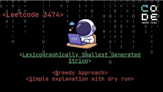 leetcode 3474 Lexicographically Smallest Generated String greedy approach Leetcode POTD DSA