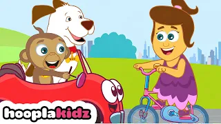 Vehicles on the Road Song | Sing Along Kids Songs | HooplaKidz