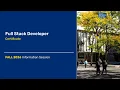 Full Stack Developer Fall Information Session Fall 2026