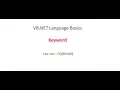 keyword in vb net