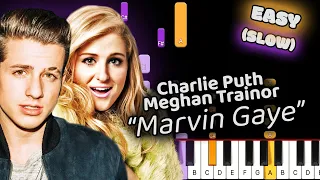 Download Meghan Trainor, Charlie Puth Marvin Gaye Piano Tutorial! (Easy) SLOW 50% Speed #marvingaye MP3