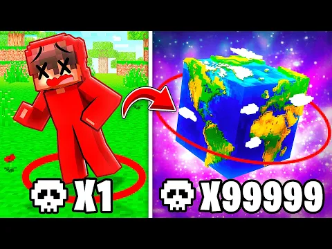 Video Thumbnail: 1 Death = Circle GROWS in Minecraft!