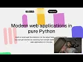 Exploring FastHTML making webstuff easier for Python people