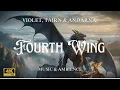 4K Fourth Wing Ambience Violet Tairn and Andarna Reading Ambience