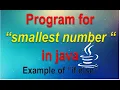 If else example in java Find the smallest number in java If else statements in java