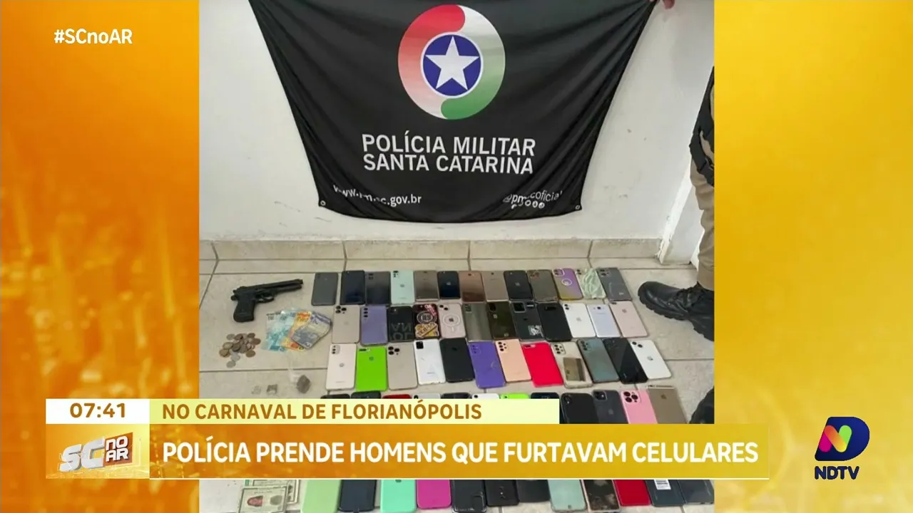 Polícia desarticula quadrilha de furto de celulares em festas de Carnaval, em Florianópolis