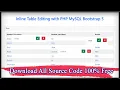 Inline Table Editing with PHP MySQL Bootstrap 5 Code Hunter