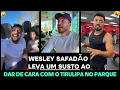 WESLEY SAFADÃO LEVA UM SUSTO AO DAR DE CARA COM TIRULIPA NO PARQUE