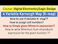 four 4 variable Karnaugh map