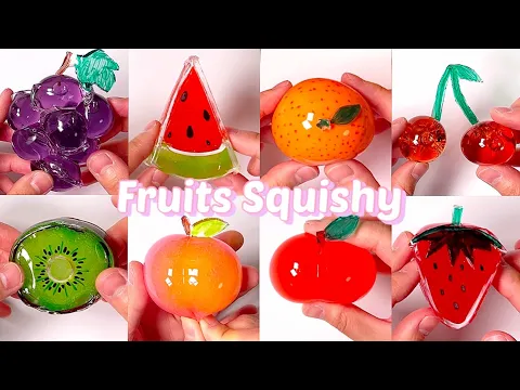 Download MP3 과일 🍇🍉 🍊🍒🥝🍑🍎🍓 말랑이 모아보기 - DIY Fruits Squishy with Nano Tape Series! 🟣Part1🟣