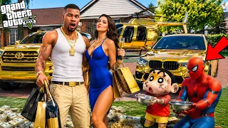 Franklin Become SUPER RICH for His Girlfriend in GTA 5 | Spider-Man & Shinchan Lost Everything! 😨