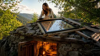 Turning My Stone Cabin into a Cozy Home | Roof Window Build