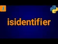isidentifier Python