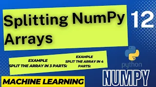 SPLITTING ARRAY SPLIT ARRAY - SPLIT VSPLIT HSPLIT IN NUMPY