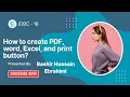 18 - Programming with java How to create PDF word Excel and print button
