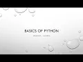 Basics of python Session5 - Casting