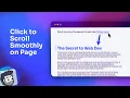 Click and Scroll Smoothly on a Page with some pro tips