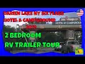 DARIEN LAKE NY SIX FLAGS HOTEL CAMPGROUND 2 BEDROOM RV TRAILER TOUR
