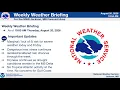 NWS Jackson MS - Weekly Weather Briefing August 20 2026