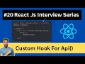 React Js Challenge Day 20 React Custom Hooks For Api Calls