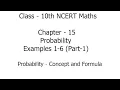 chapter 15 probability introduction and example 1 to 6 Part-1 class 10 maths ncert