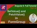 FormGroup setValue and patchValue in Angular 8 Angular 8 Tutorial in Hindi