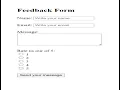 Feedback Form in html Feedback form design in html feedback form