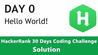 Day 0 - Hello World Coded in Python