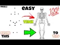 human skeleton diagram how to draw human skeleton drawing easy